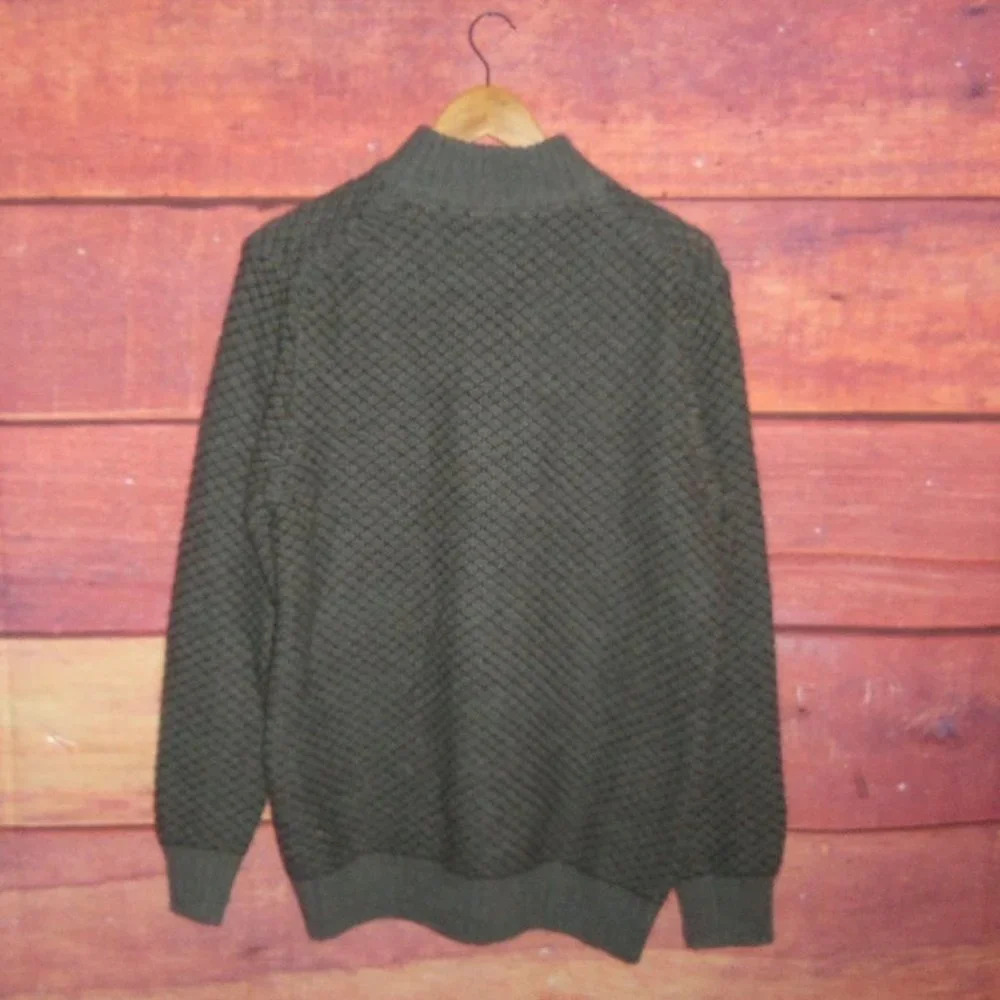 Joseph Abboud Wool Blend 1/4 Zip Gray Knit Sweater - XL - Picture 6 of 6